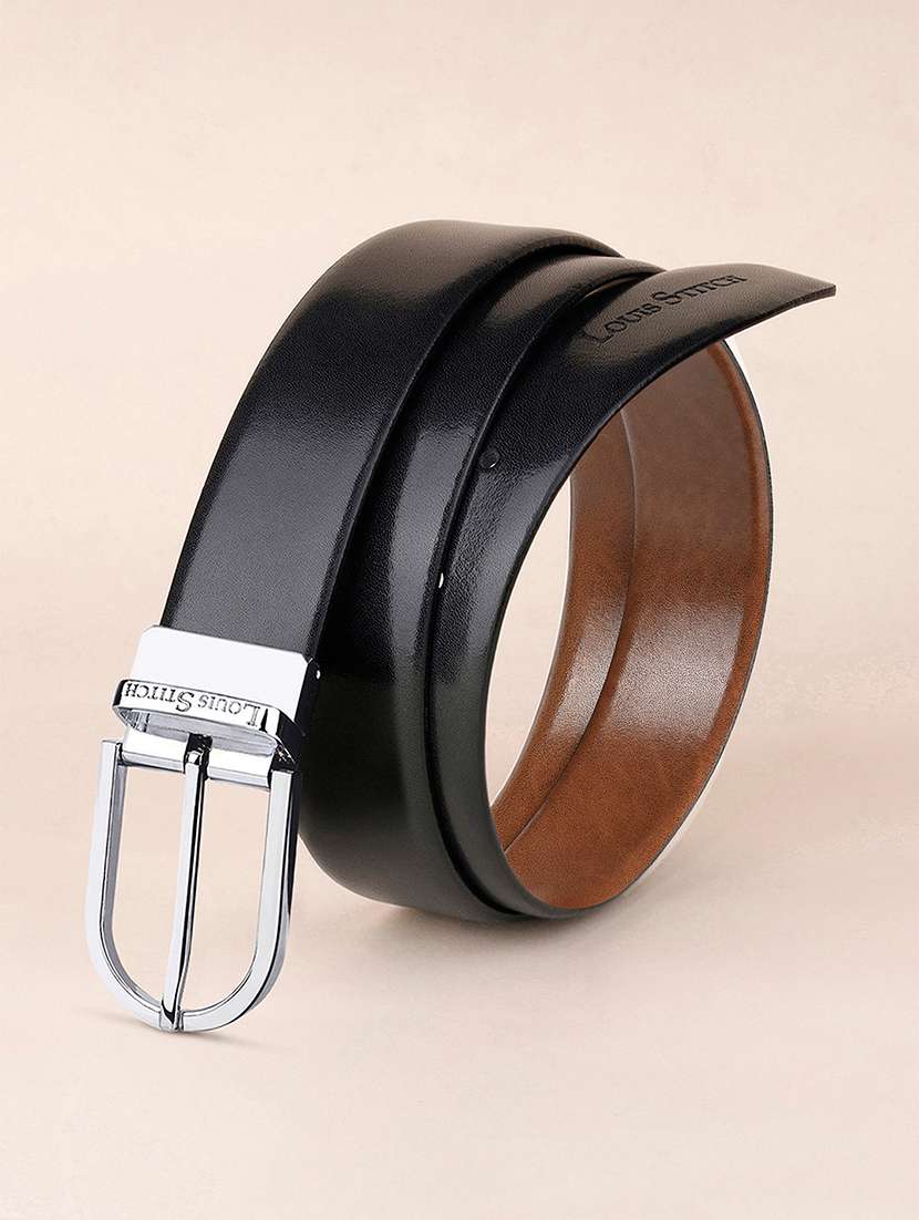 men pin buckle reversible leather belt - 21762065 -  Standard Image - 1