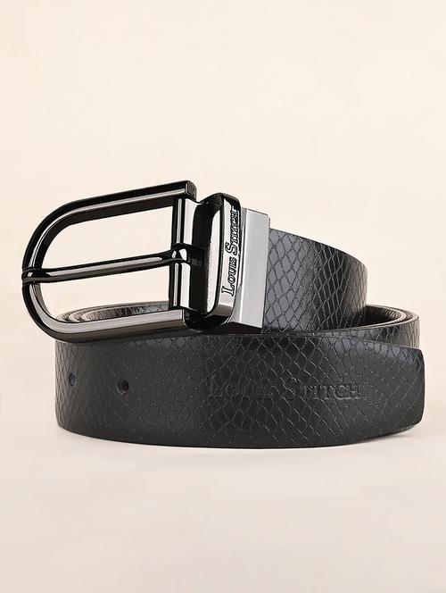 men pink buckle reversible leather belt - 21762068 - Standard Image - 0