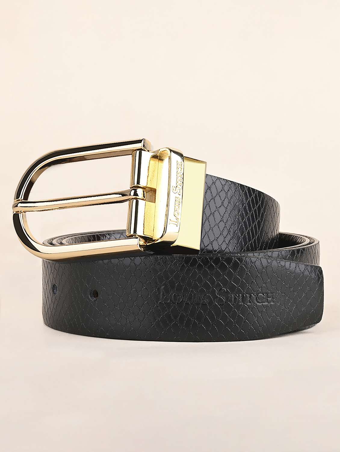 men pink buckle reversible leather belt