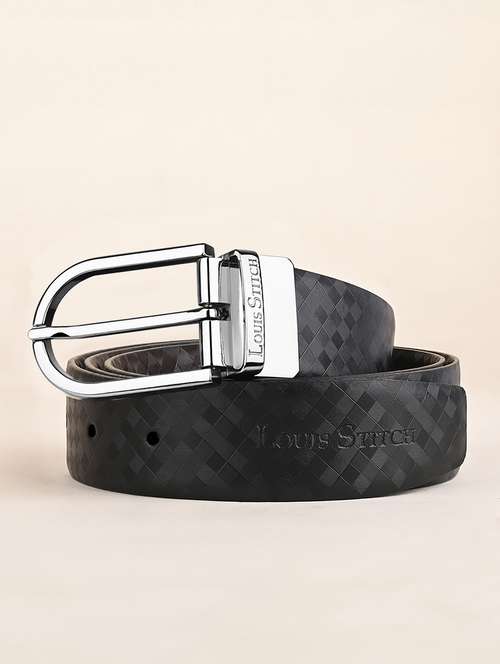 men pin buckle reversible leather belt - 21762077 - Standard Image - 0