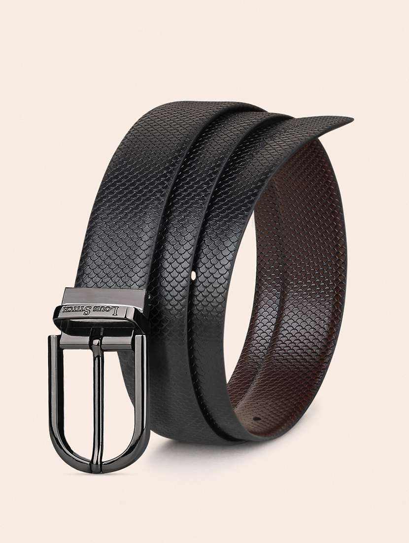 men pin buckle reversible leather belt - 21762109 -  Standard Image - 1