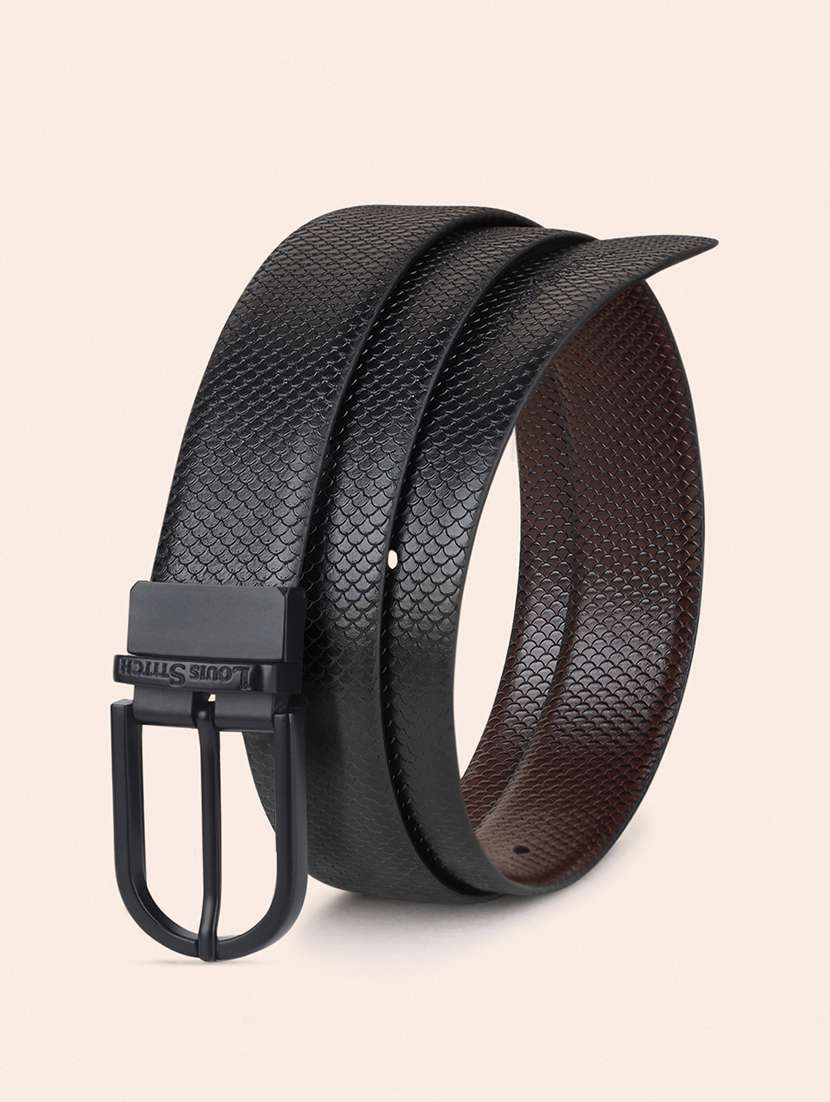 men pin buckle reversible leather belt - 21762112 - Standard Image - 1