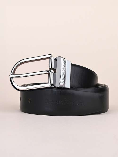 men pin buckle reversible leather belt - 21762132 - Standard Image - 0