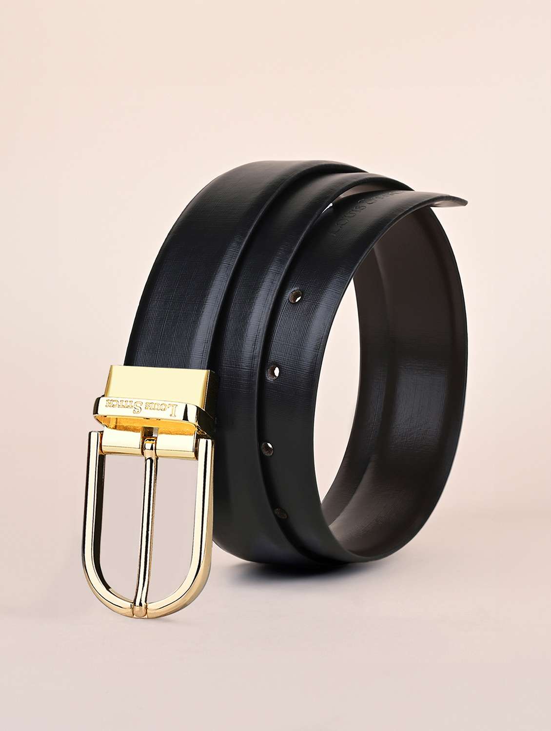 men pin buckle reversible leather belt - 21762134 - Standard Image - 1