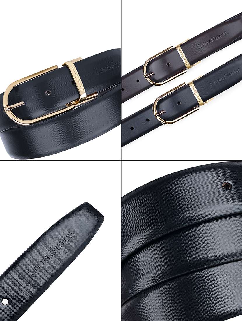 men pin buckle reversible leather belt - 21762134 - Standard Image - 6