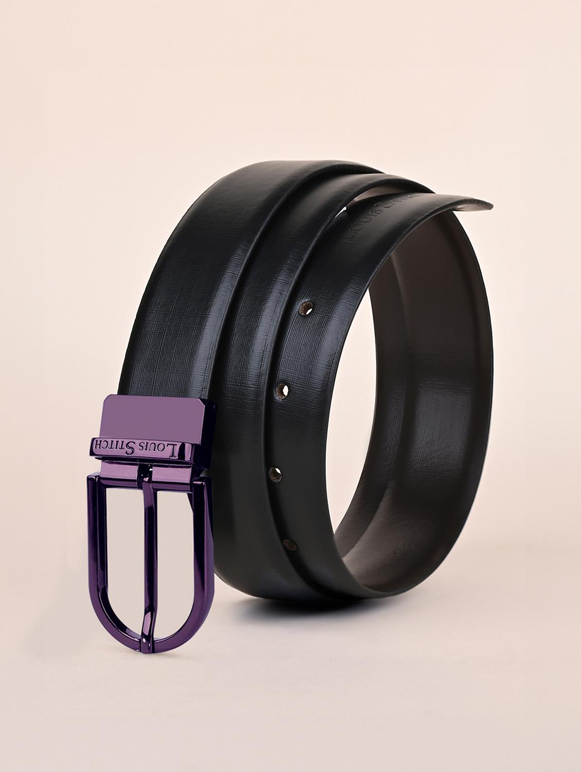 men pin buckle reversible leather belt - 21762137 - Standard Image - 1