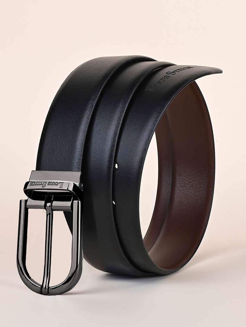 men pin buckle reversible leather belt - 21762157 -  Standard Image - 1