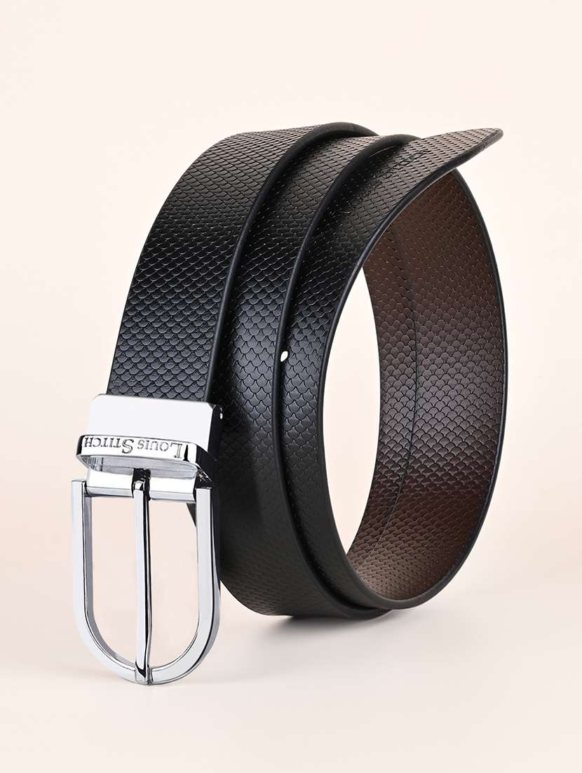 men textured pin buckle belt - 21762174 - Standard Image - 1