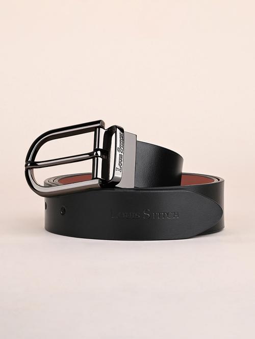 men pin buckle reversible leather belt - 21762187 - Standard Image - 0