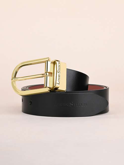 men pin buckle reversible leather belt - 21762188 - Standard Image - 0