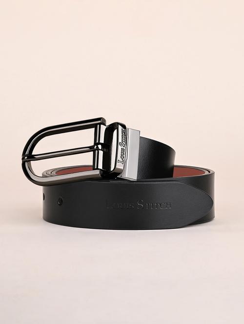 men pin buckle reversible leather belt - 21762189 - Standard Image - 0