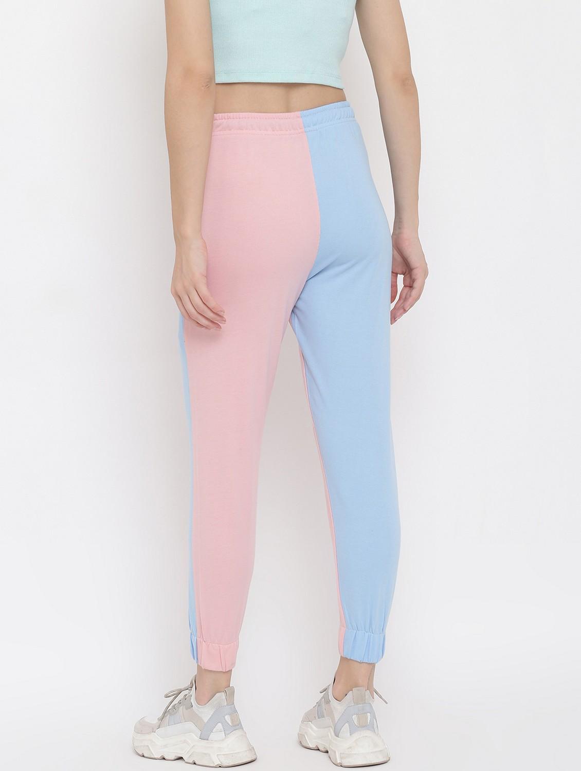 women color blocked mid rise track pant - 21762220 - Standard Image - 1