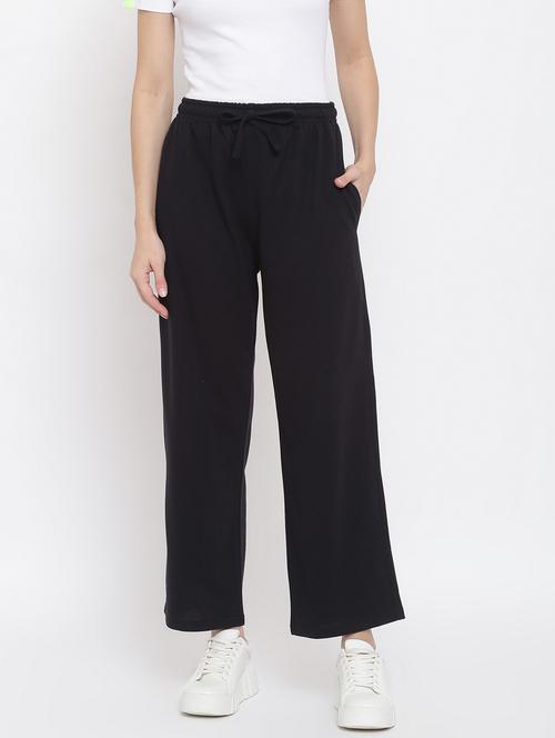 women solid mid rise track pant - 21762221 -  Standard Image - 0