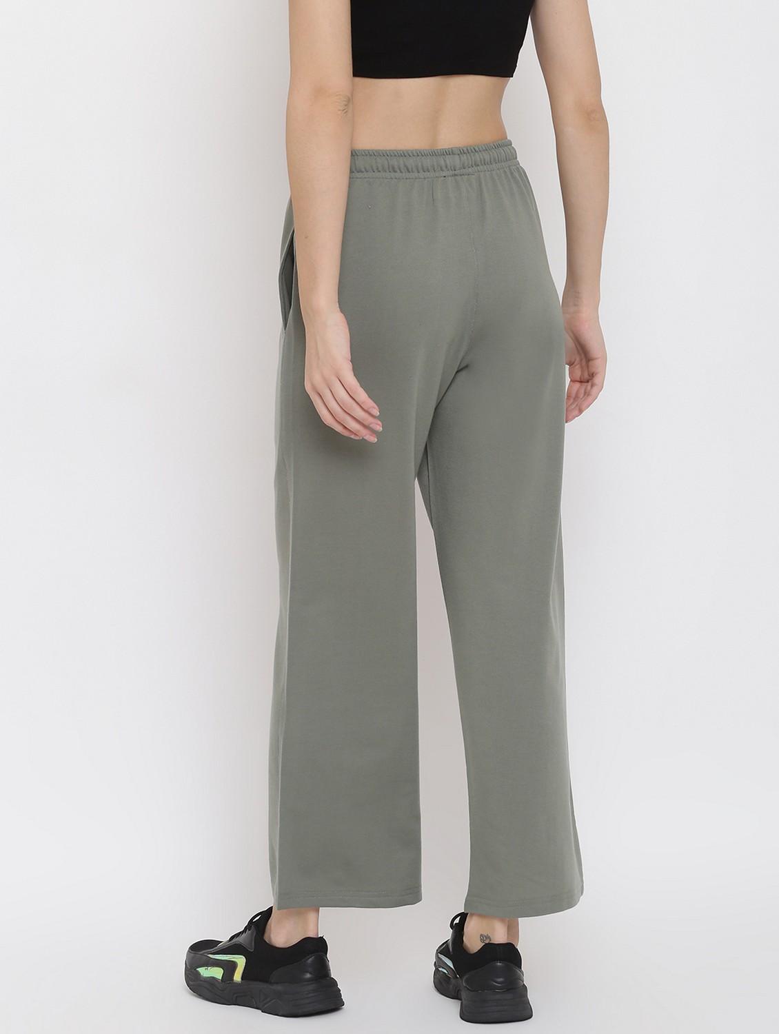 women solid mid rise track pant - 21762224 -  Standard Image - 1