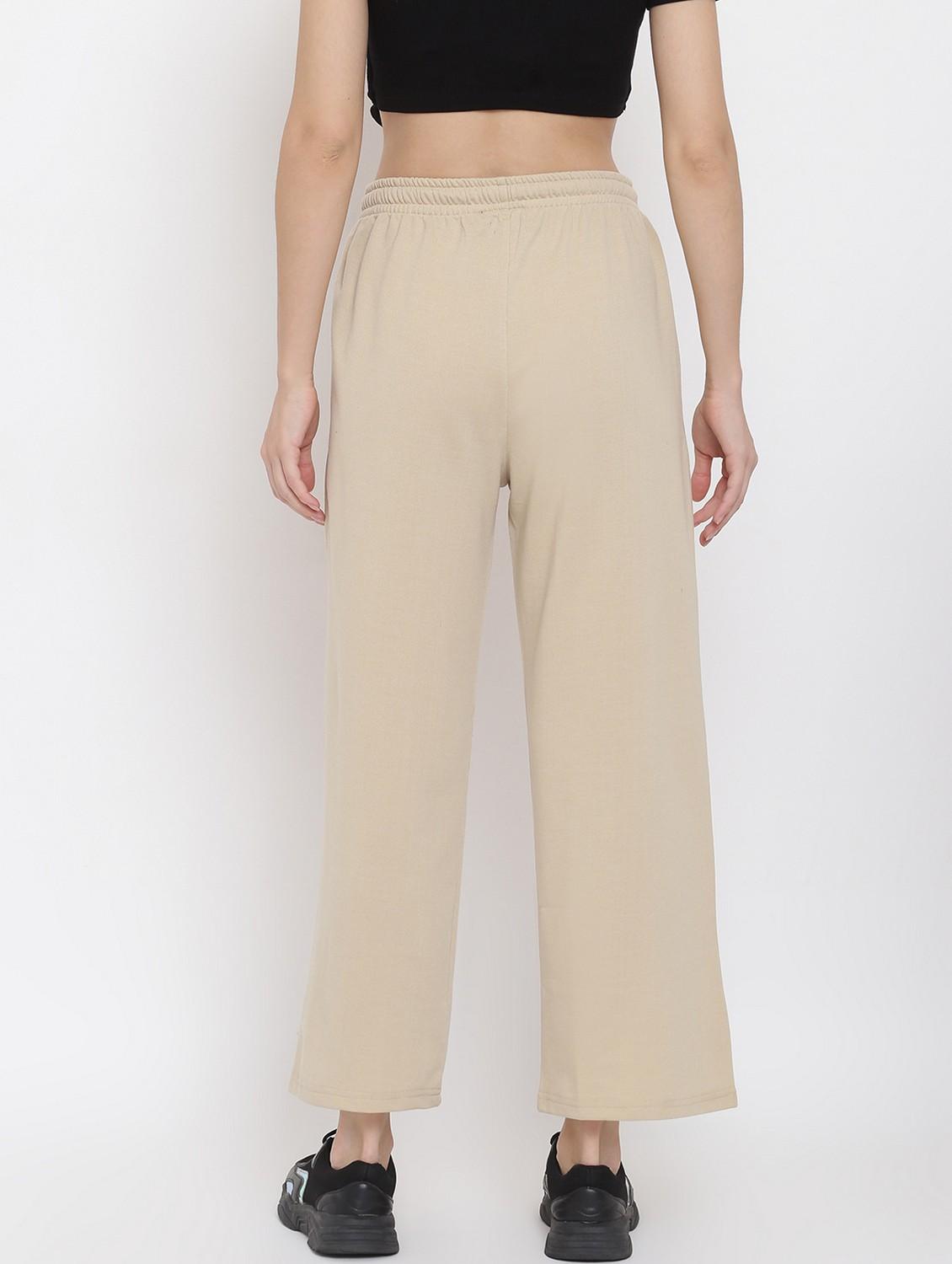 women solid mid rise track pant - 21762225 -  Standard Image - 1