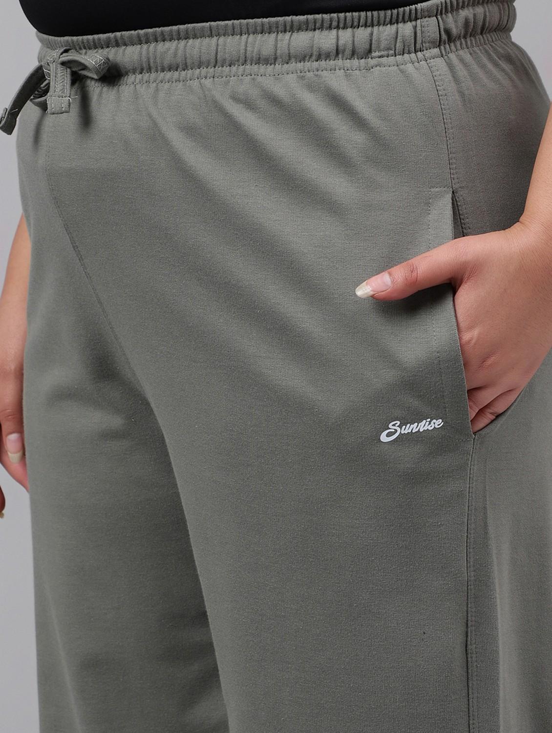 women plus size solid mid rise track pant - 21762243 - Standard Image - 6