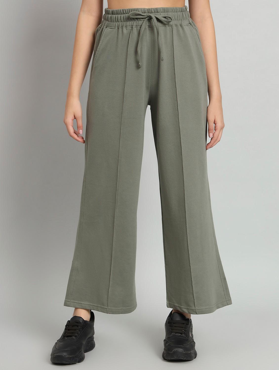 women solid mid rise track pant - 21762250 -  Zoom Image - 0