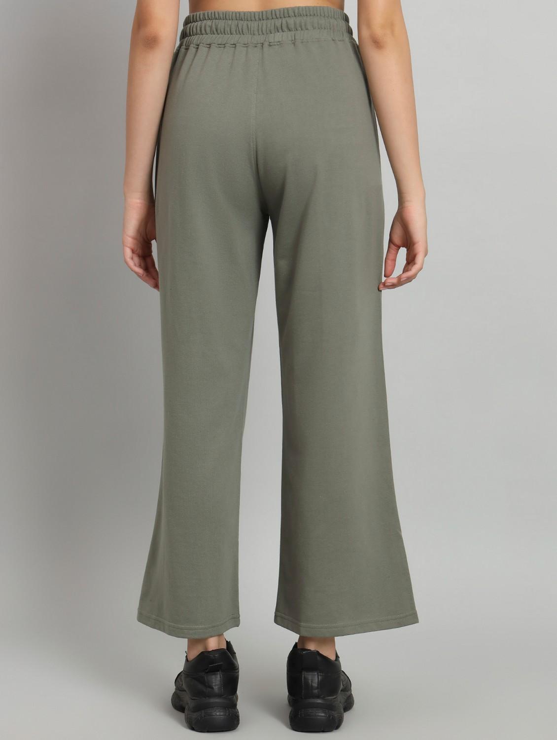 women solid mid rise track pant - 21762250 -  Standard Image - 1