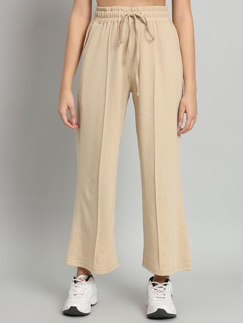 women solid mid rise track pant - 21762251 - Standard Image - 0