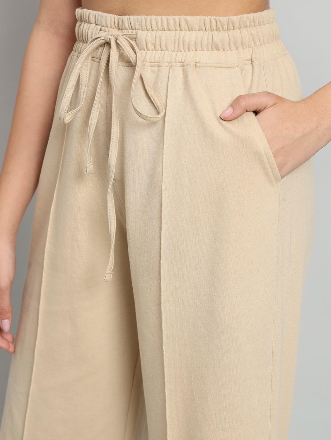 women solid mid rise track pant - 21762251 - Standard Image - 4