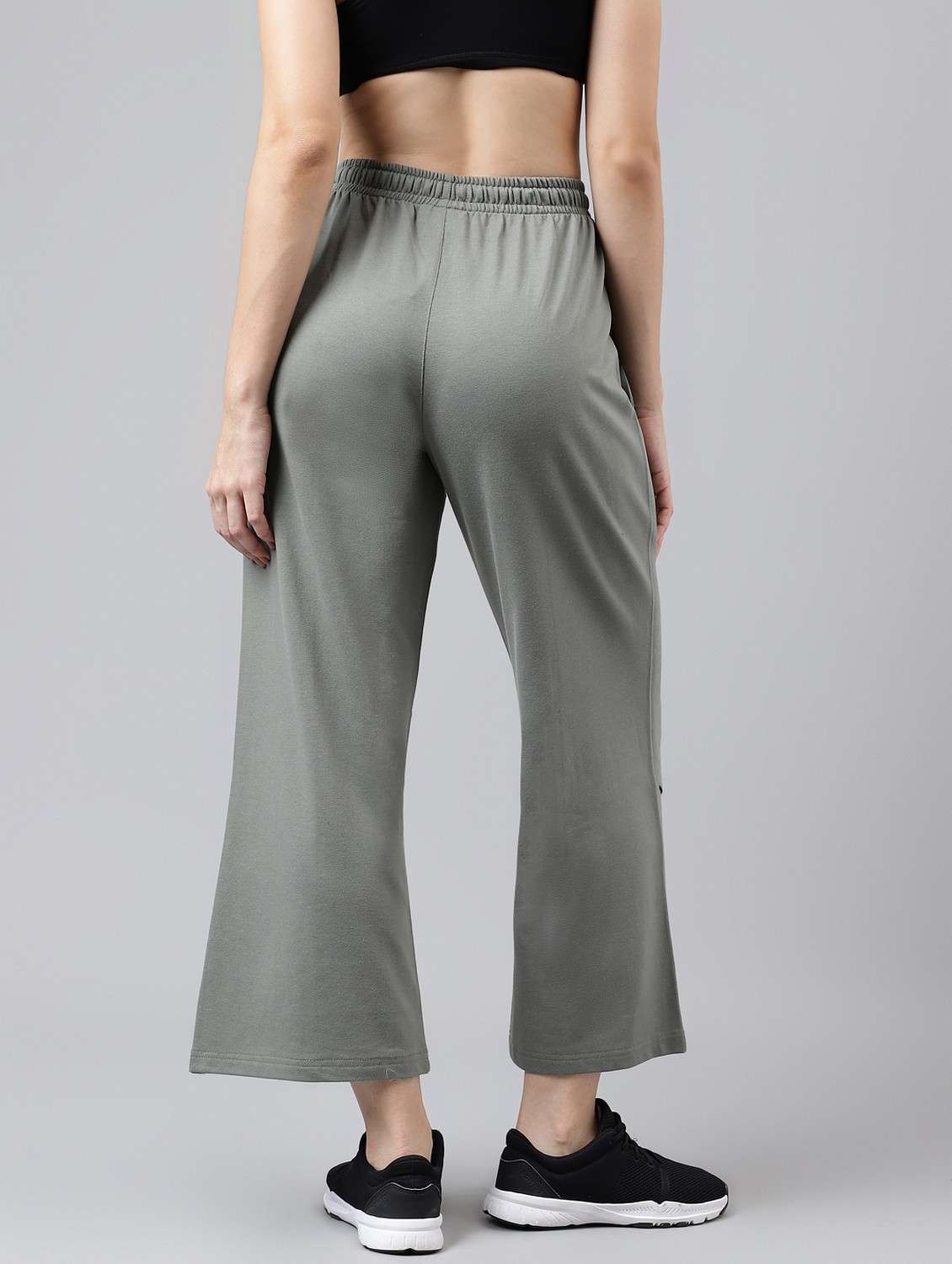 women solid mid rise track pant - 21762257 - Standard Image - 1