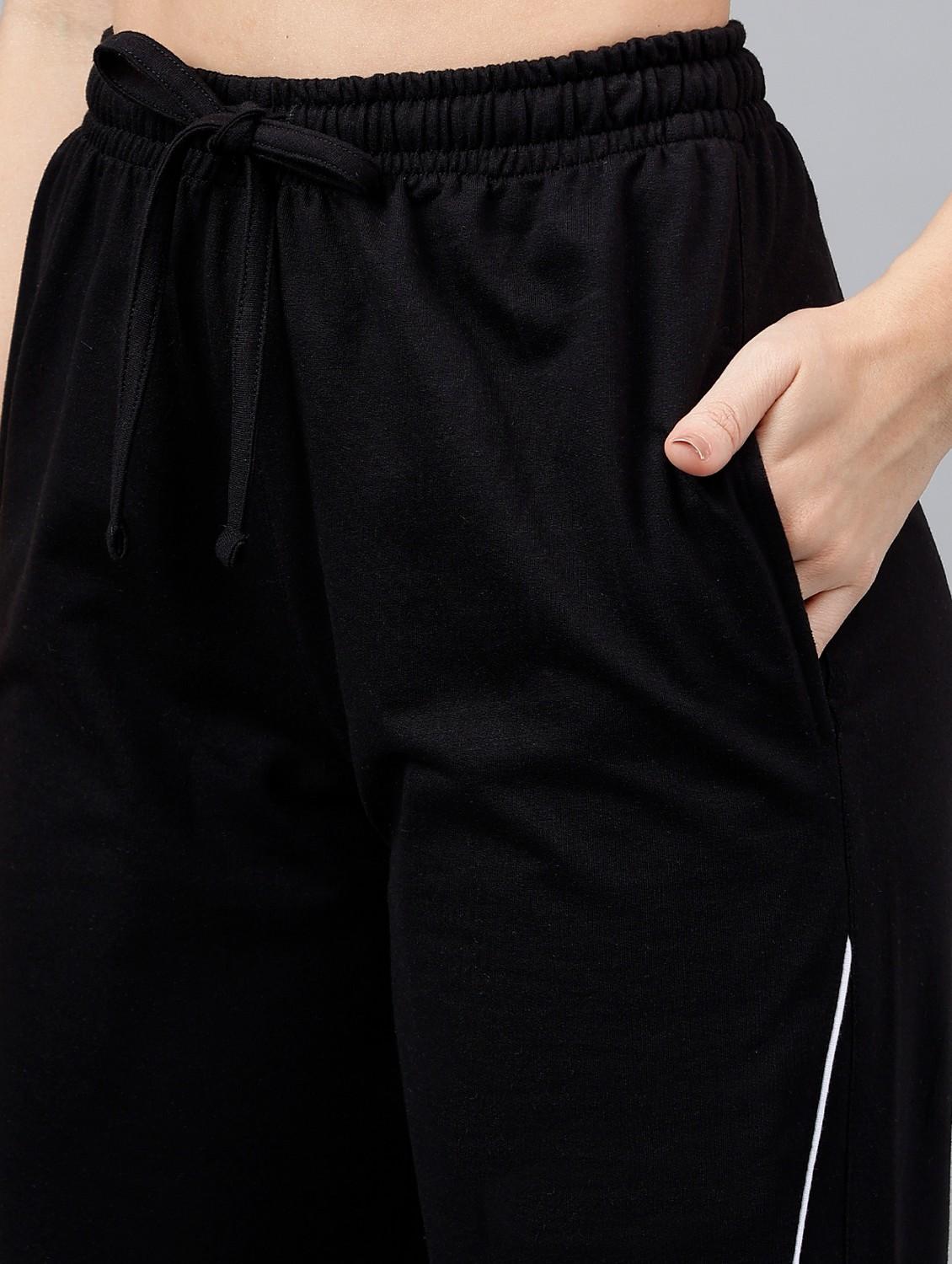women solid mid rise track pant - 21762259 - Standard Image - 6