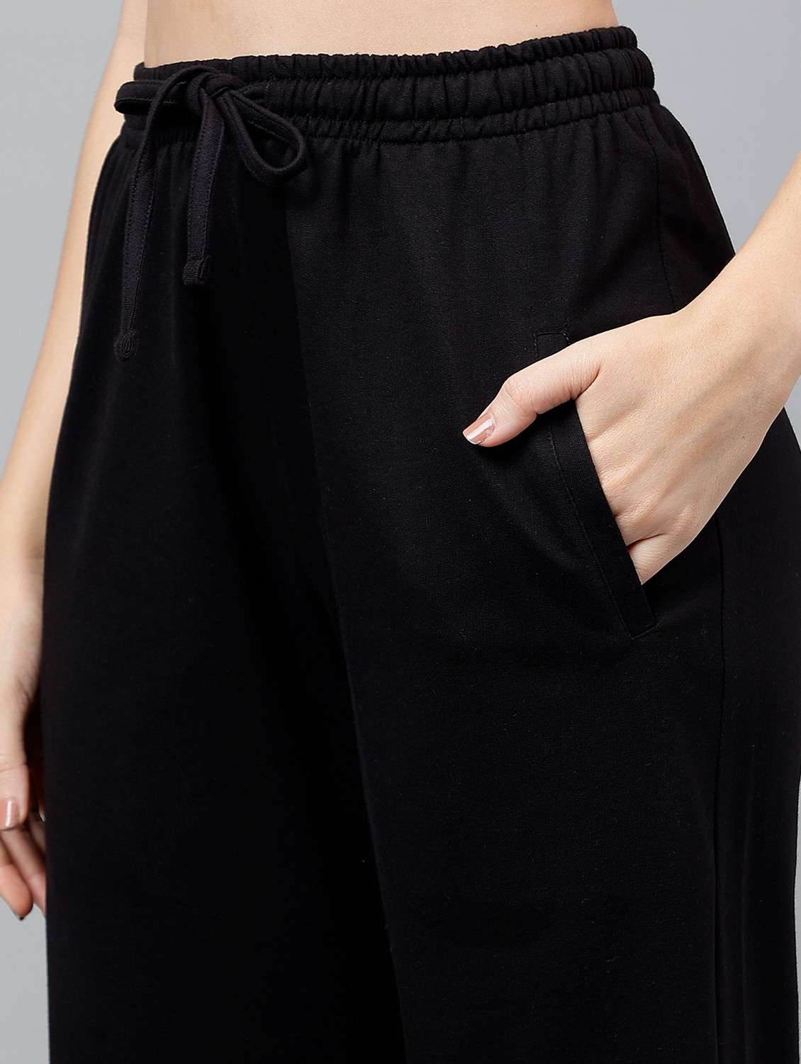 women solid mid rise track pant - 21762262 -  Standard Image - 6