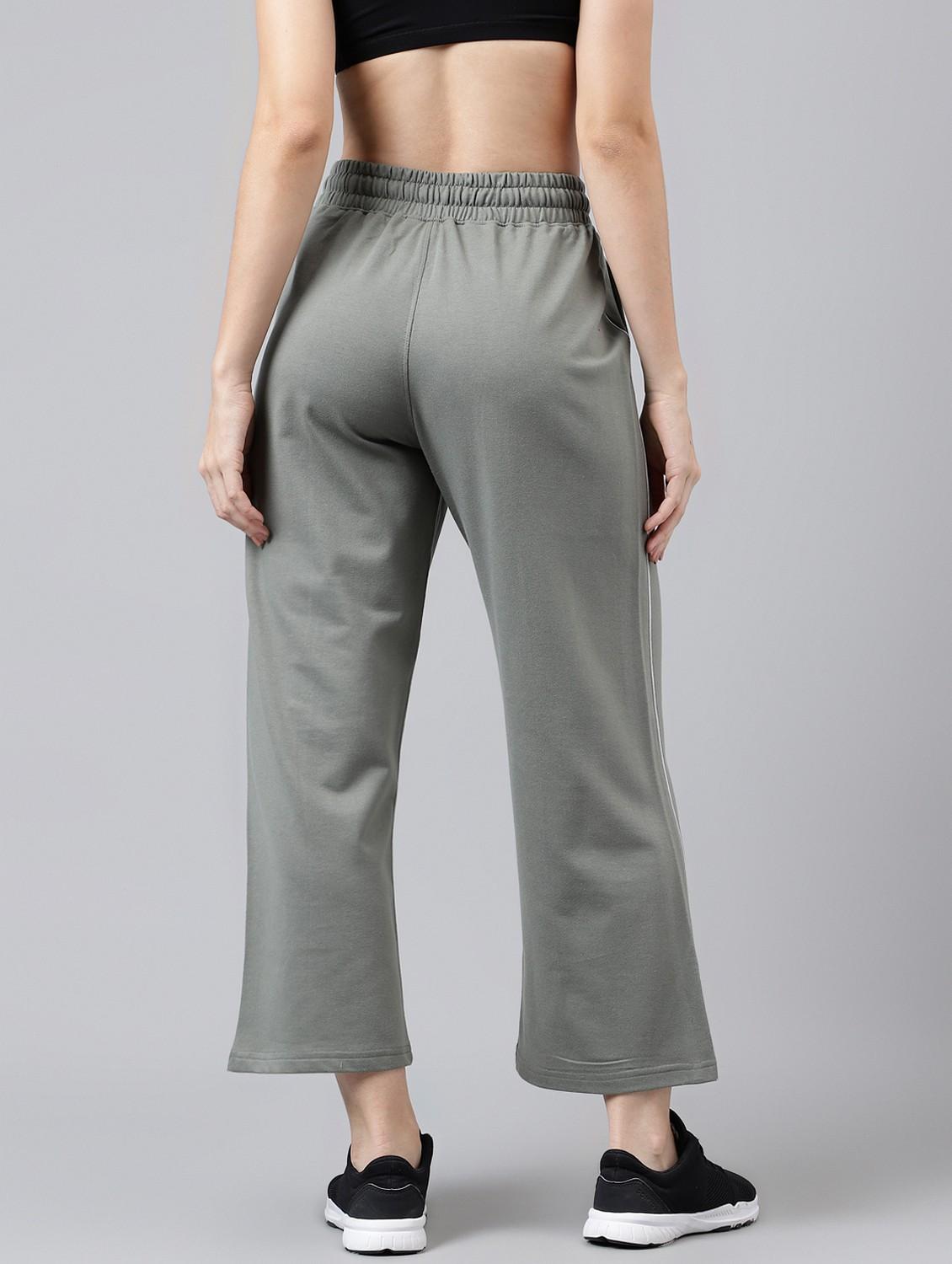 women solid mid rise track pant - 21762272 -  Standard Image - 1