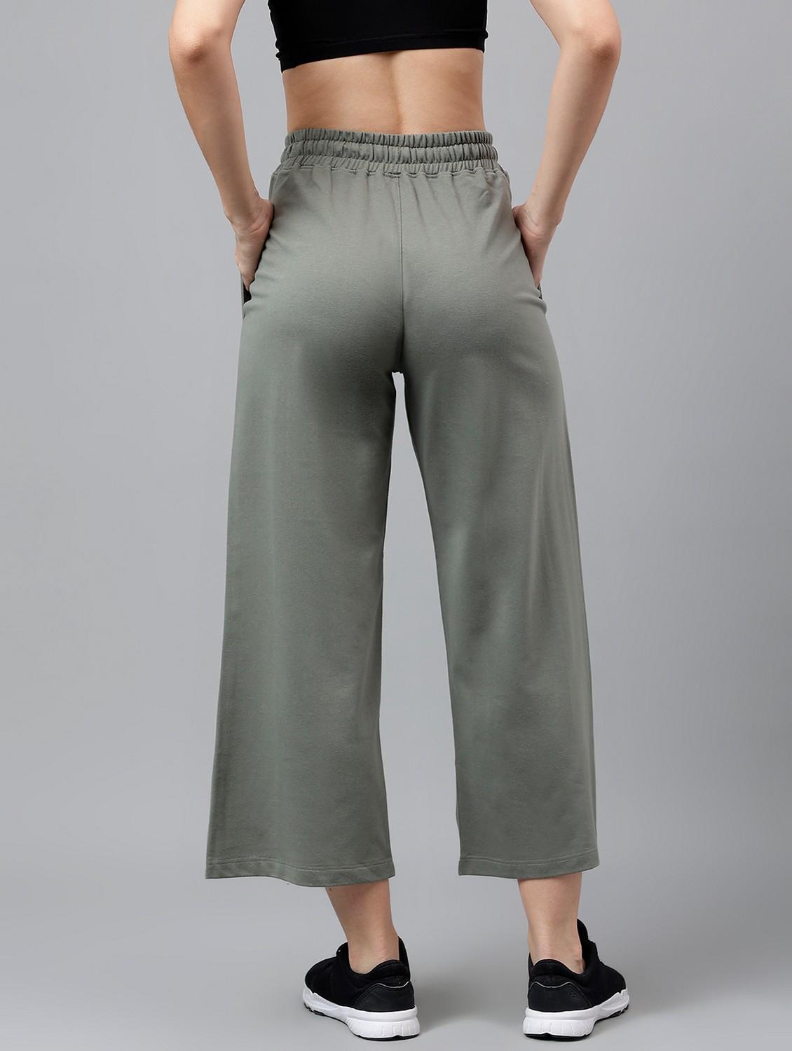 women solid mid rise track pant - 21762275 - Standard Image - 1