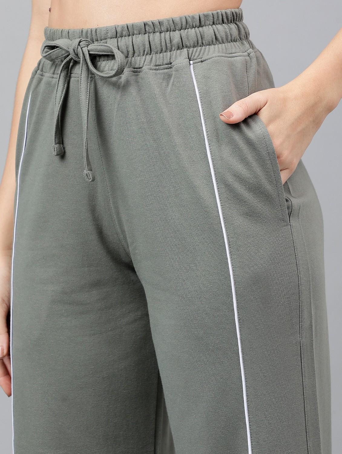 women solid mid rise track pant - 21762275 - Standard Image - 6