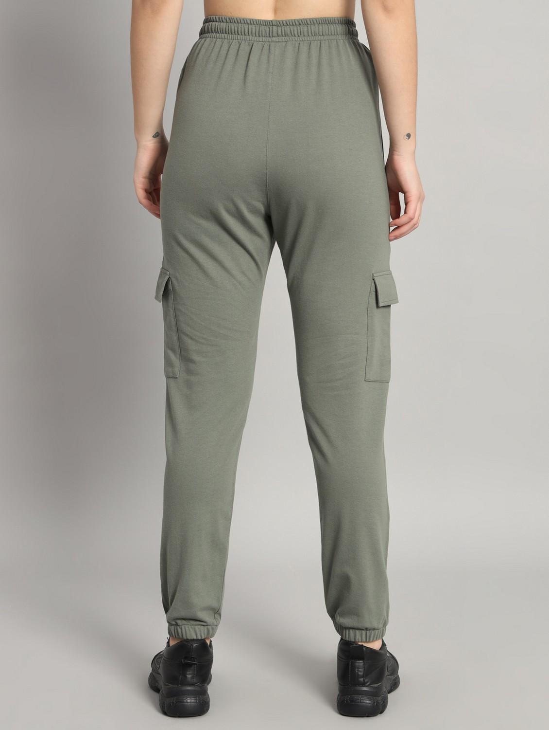 women solid mid rise cargo - 21762284 - Standard Image - 1