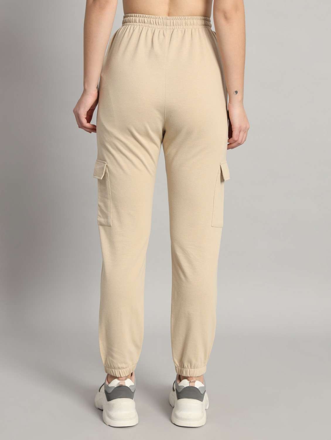 women solid mid rise cargo - 21762285 -  Standard Image - 1