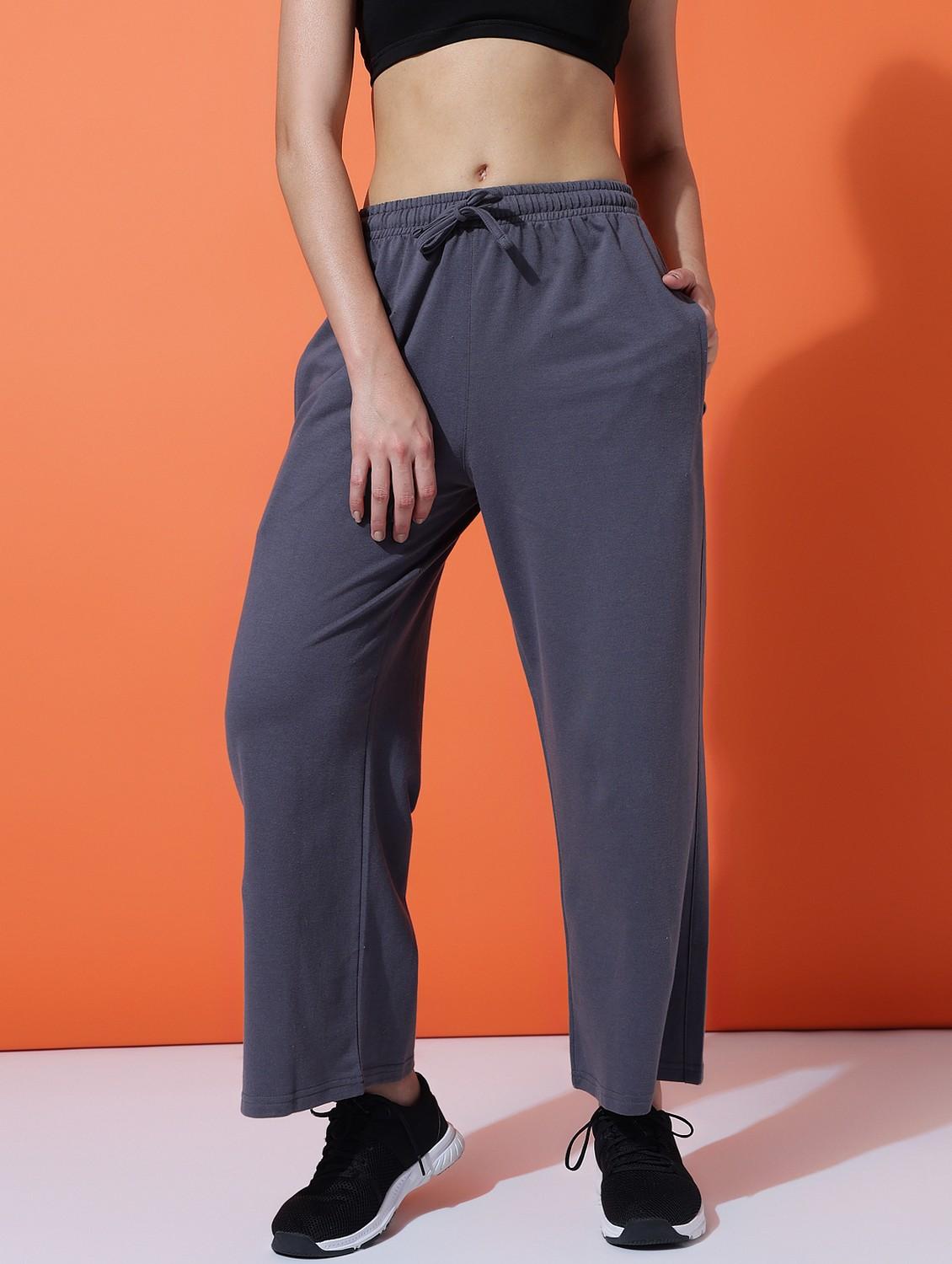 women solid mid rise track pant - 21762290 -  Zoom Image - 0