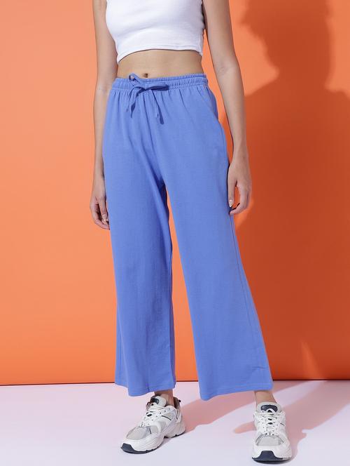 women solid mid rise track pant - 21762294 -  Standard Image - 0