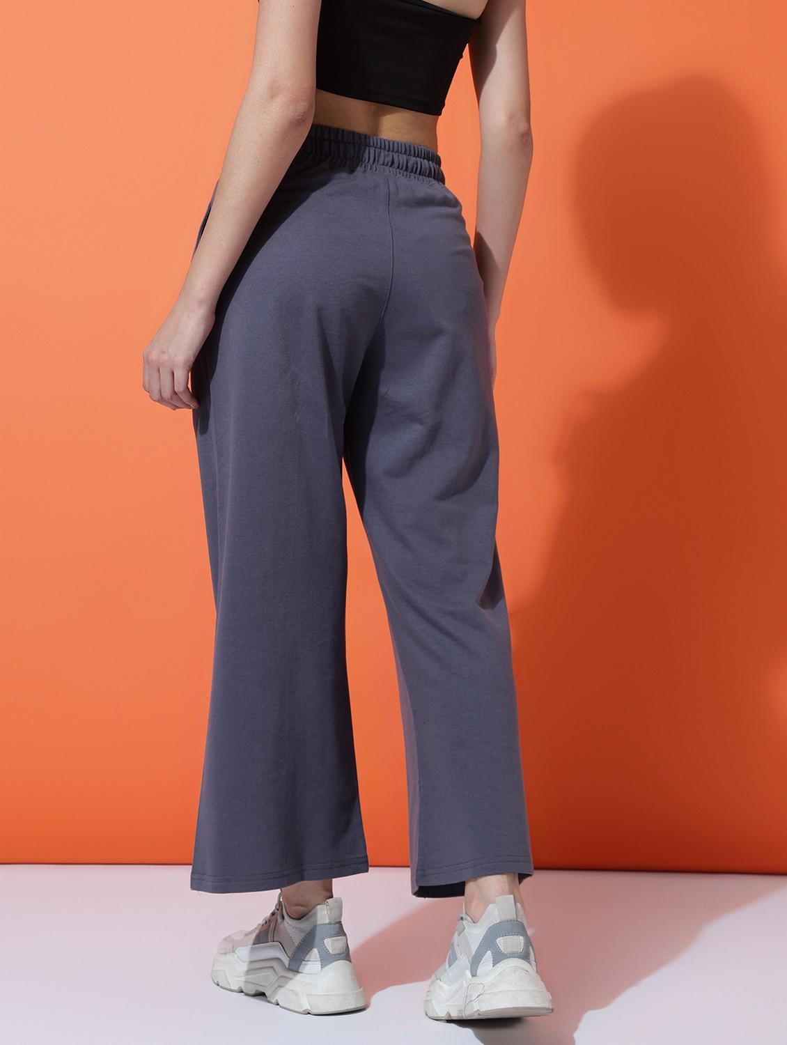 women solid mid rise track pant - 21762301 -  Standard Image - 1
