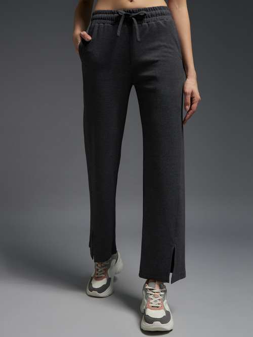 women solid mid rise track pant - 21762311 -  Standard Image - 0