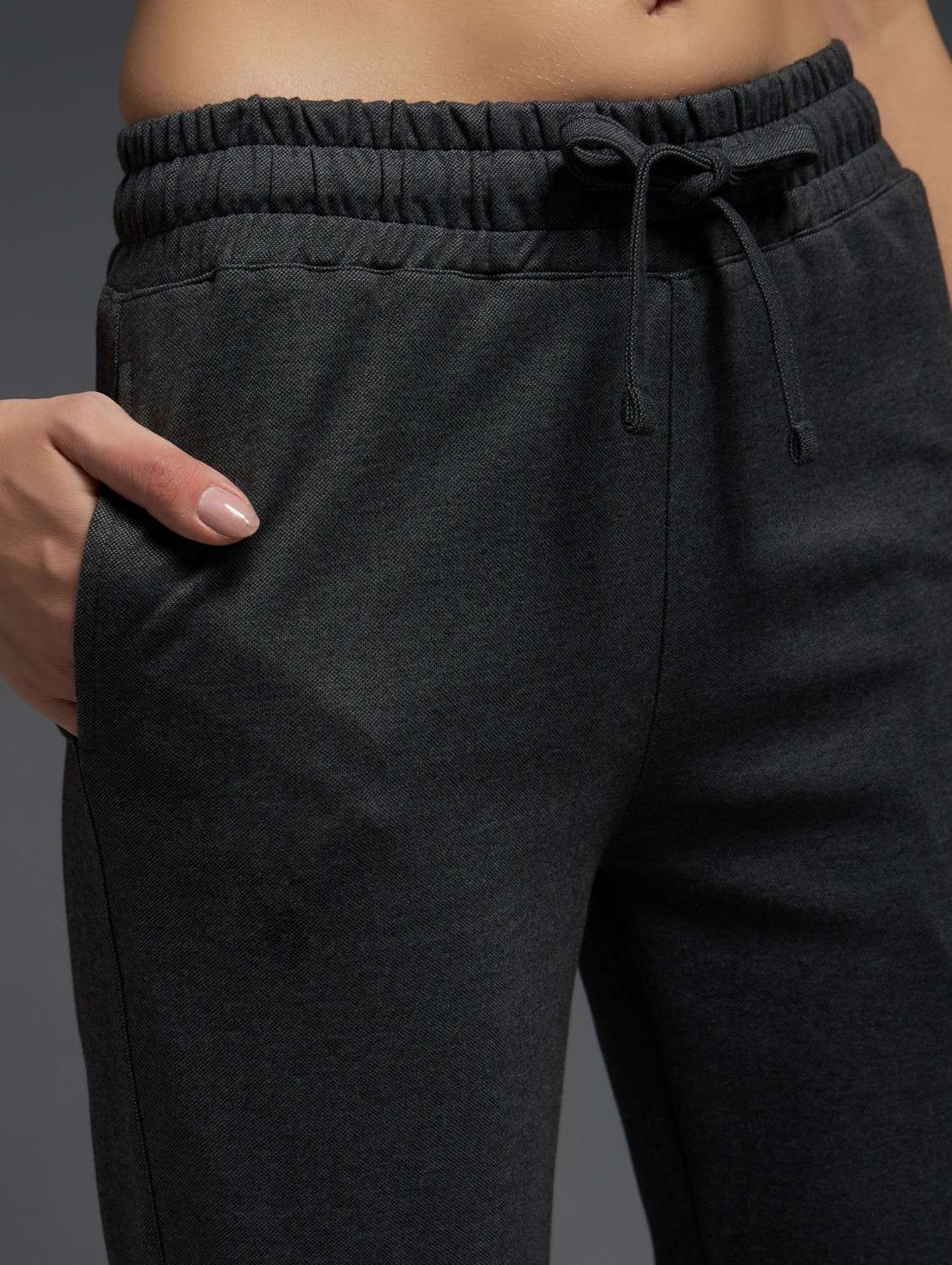 women solid mid rise track pant - 21762311 - Standard Image - 4