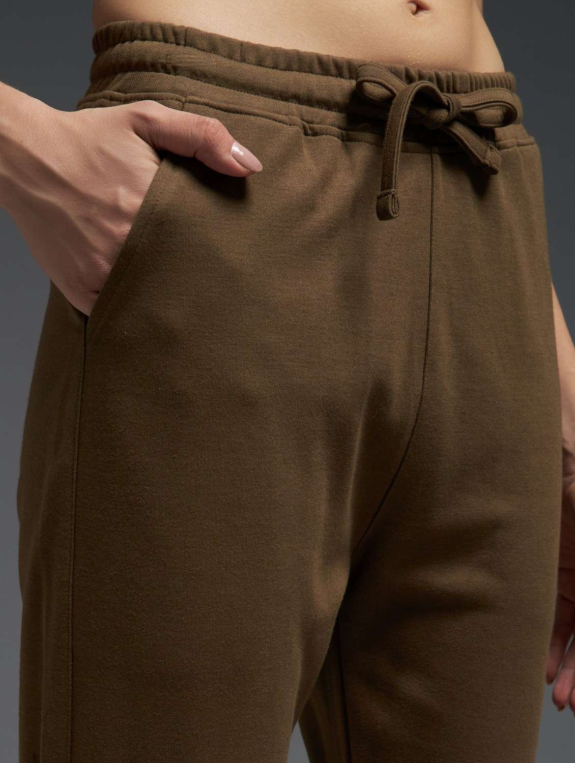 women solid mid rise track pant - 21762312 -  Standard Image - 4