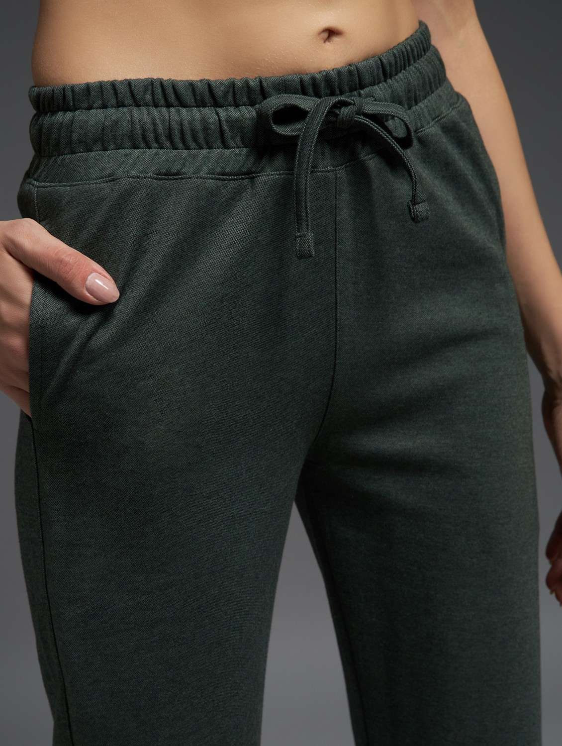 women solid mid rise track pant - 21762313 -  Standard Image - 4