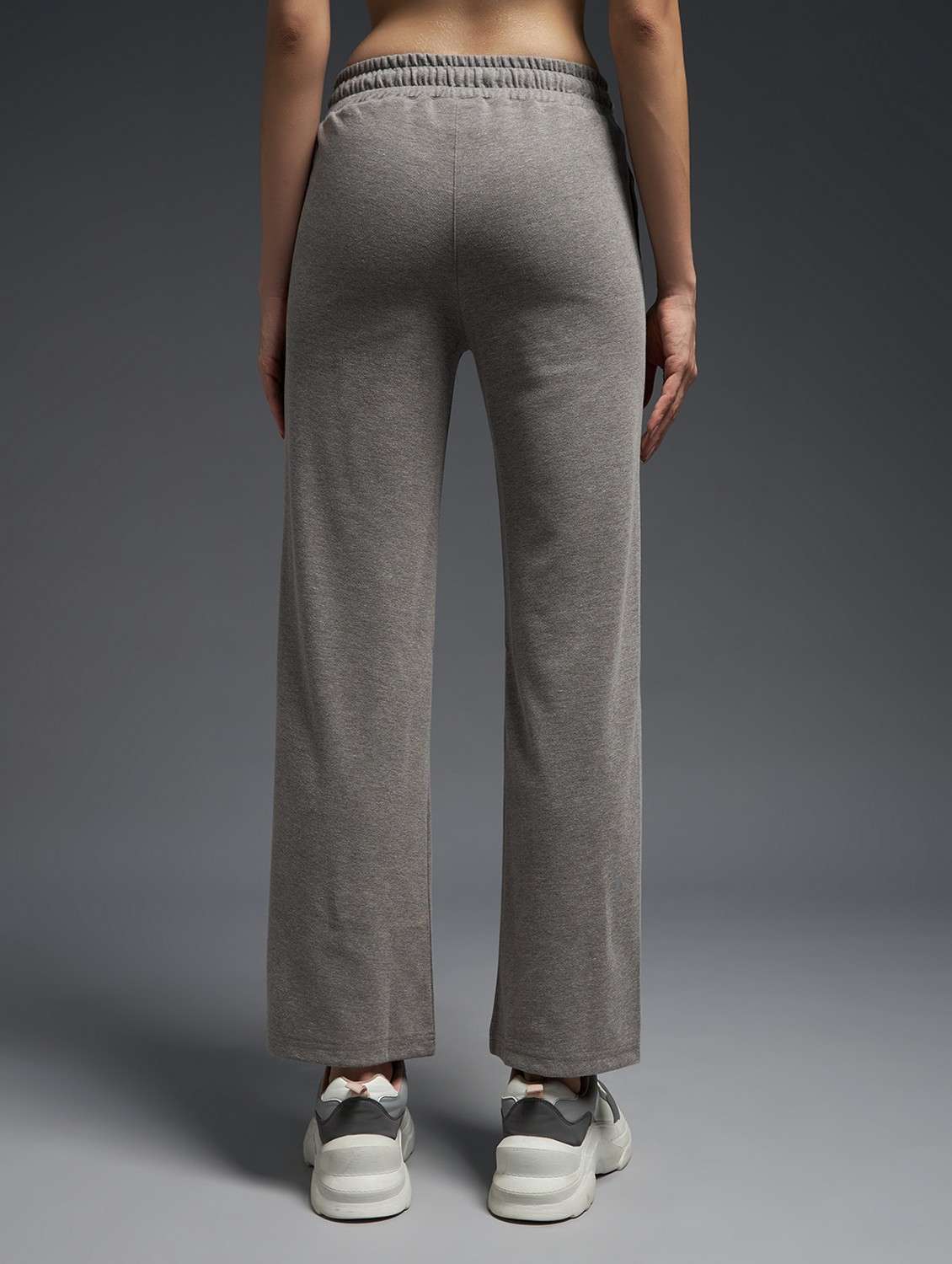 women solid mid rise track pant - 21762316 -  Standard Image - 1