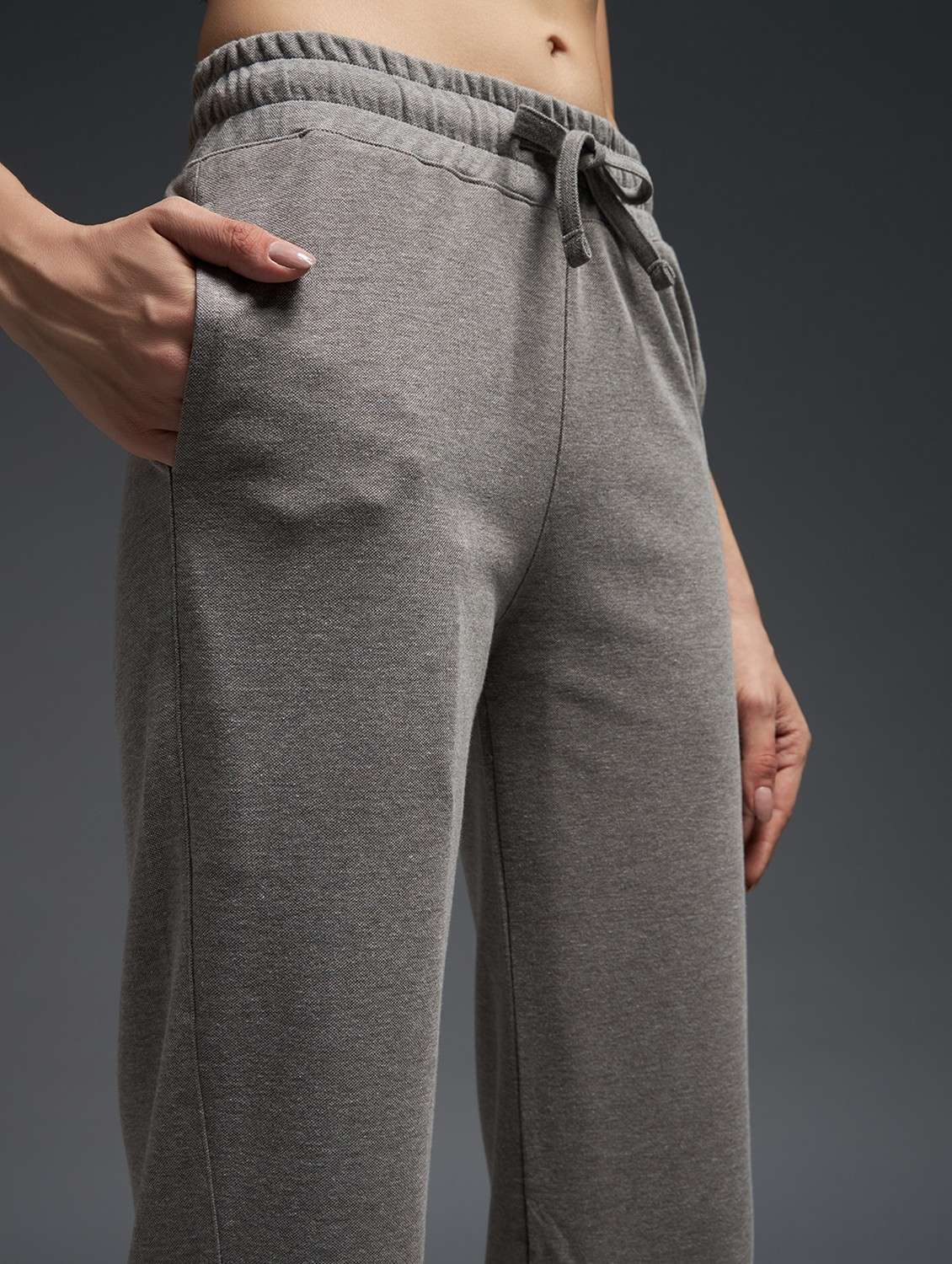 women solid mid rise track pant - 21762316 -  Standard Image - 4