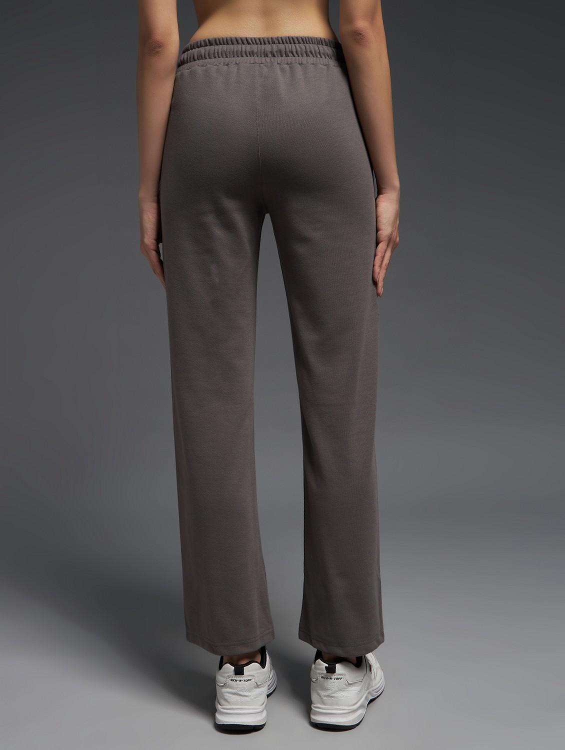 women solid mid rise track pant - 21762317 -  Standard Image - 1