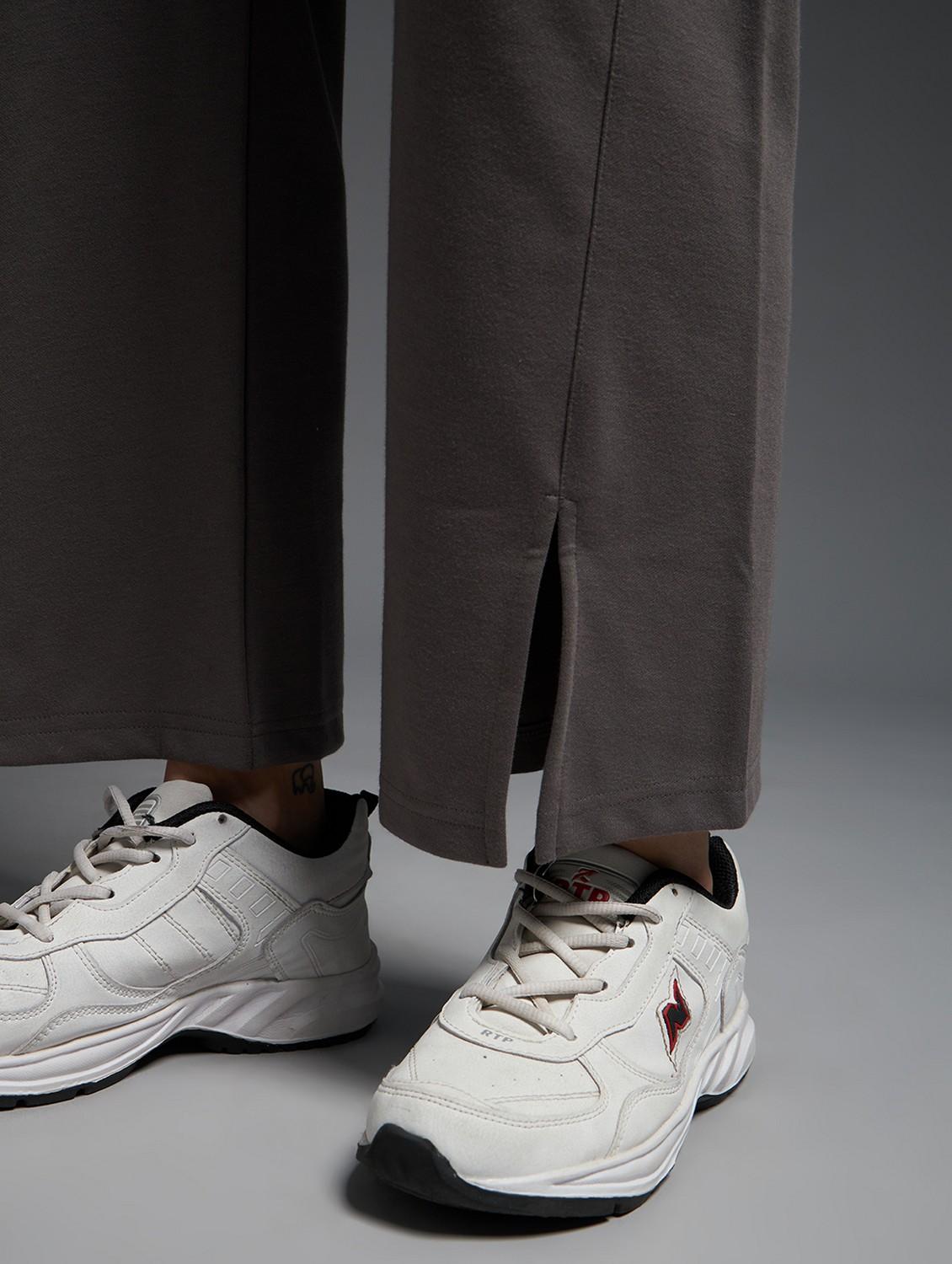 women solid mid rise track pant - 21762317 - Standard Image - 4