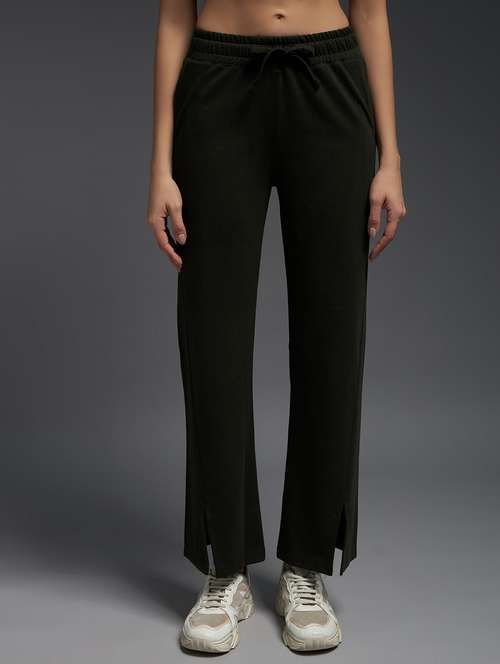 women solid mid rise track pant - 21762318 -  Standard Image - 0