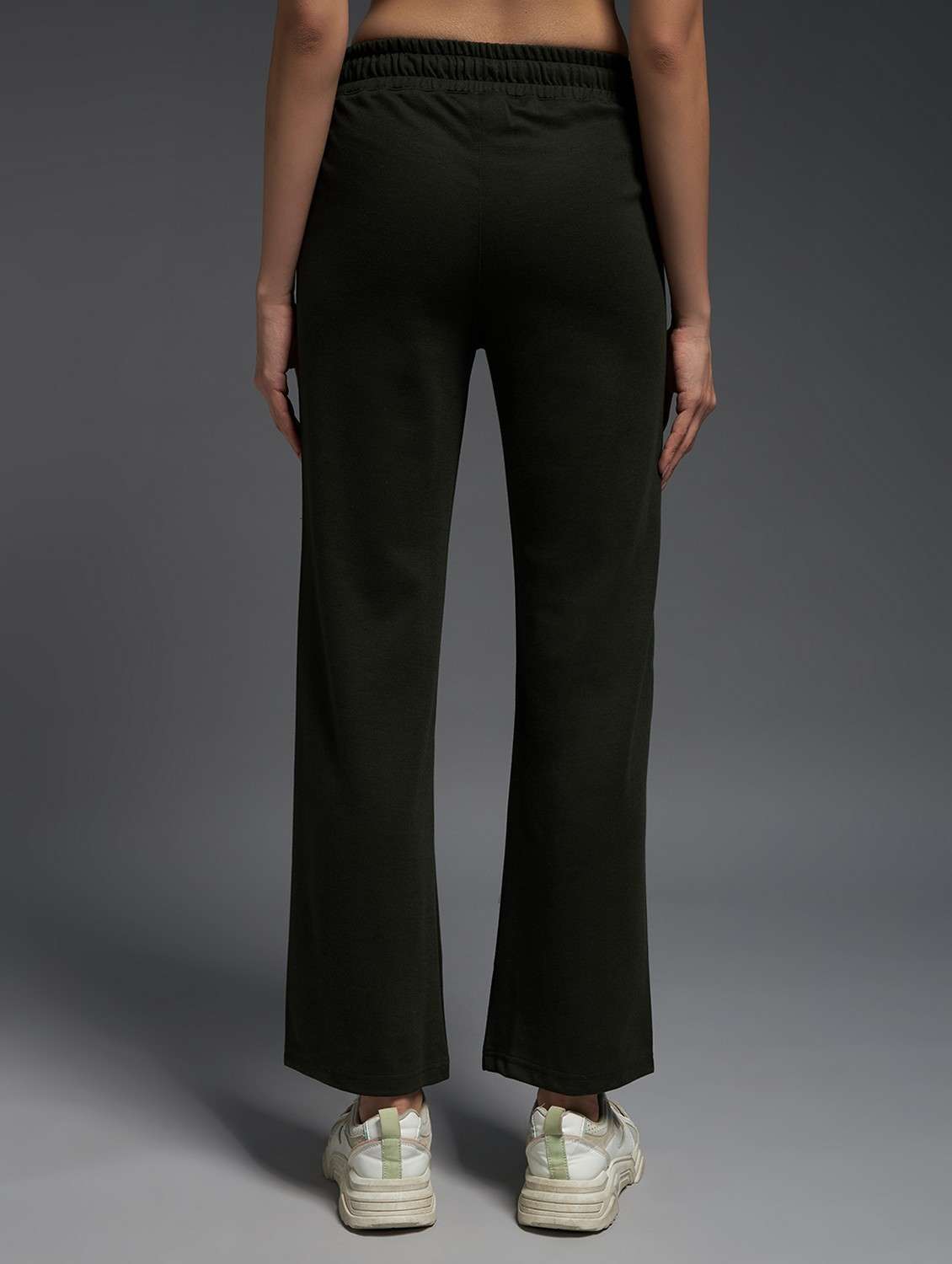 women solid mid rise track pant - 21762318 -  Standard Image - 1