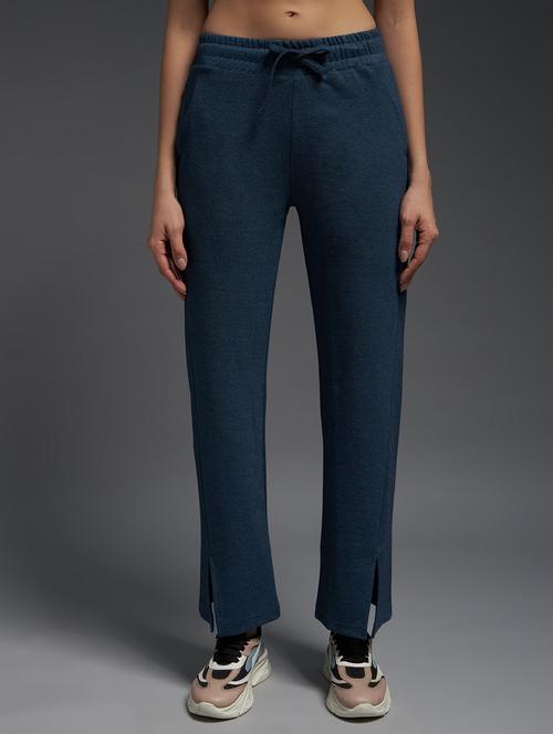 women solid mid rise track pant - 21762319 - Standard Image - 0