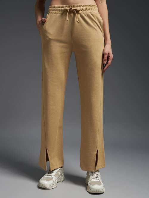 women solid mid rise track pant - 21762320 -  Standard Image - 0