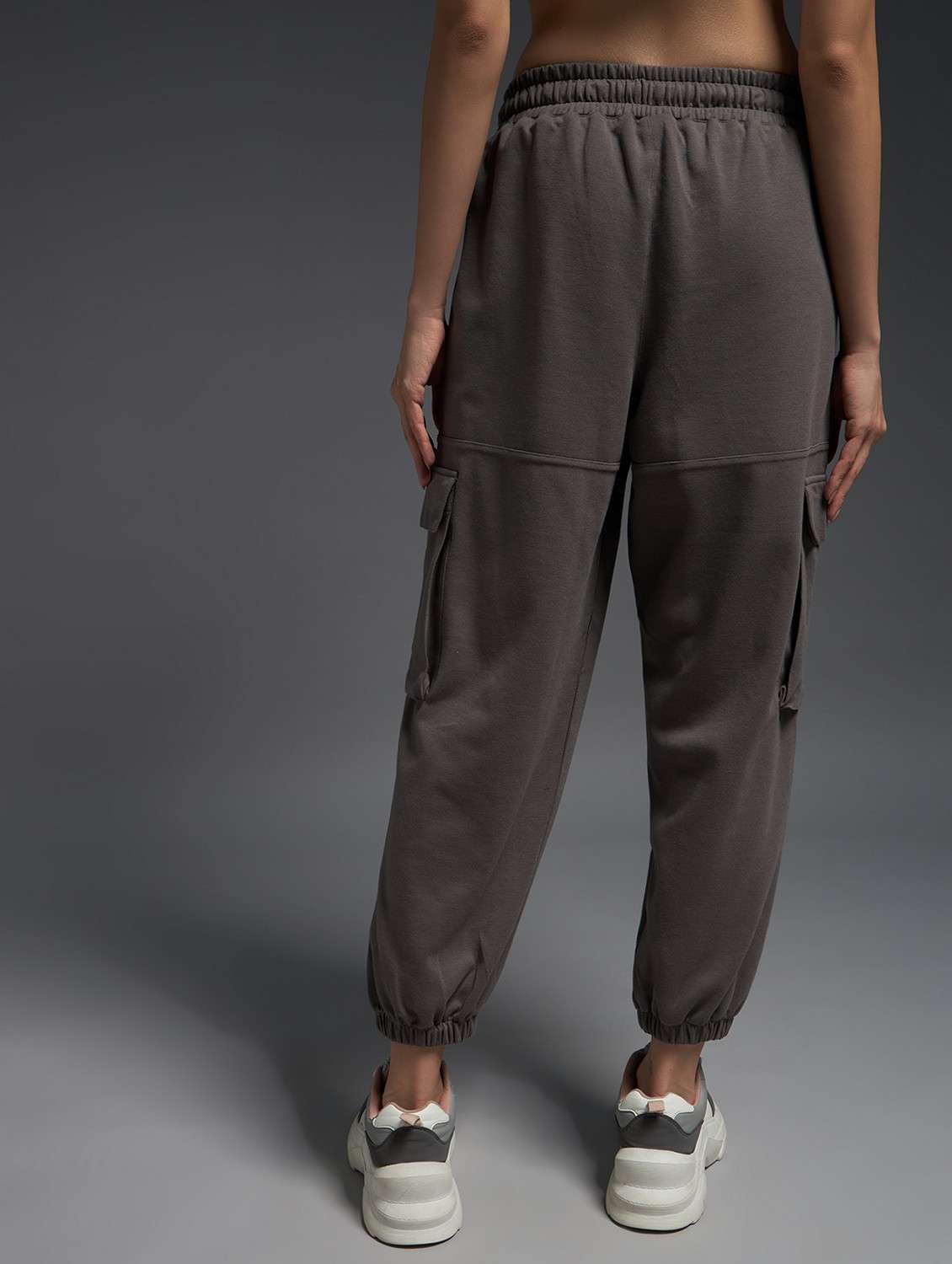 women solid mid rise cargo - 21762332 -  Standard Image - 1