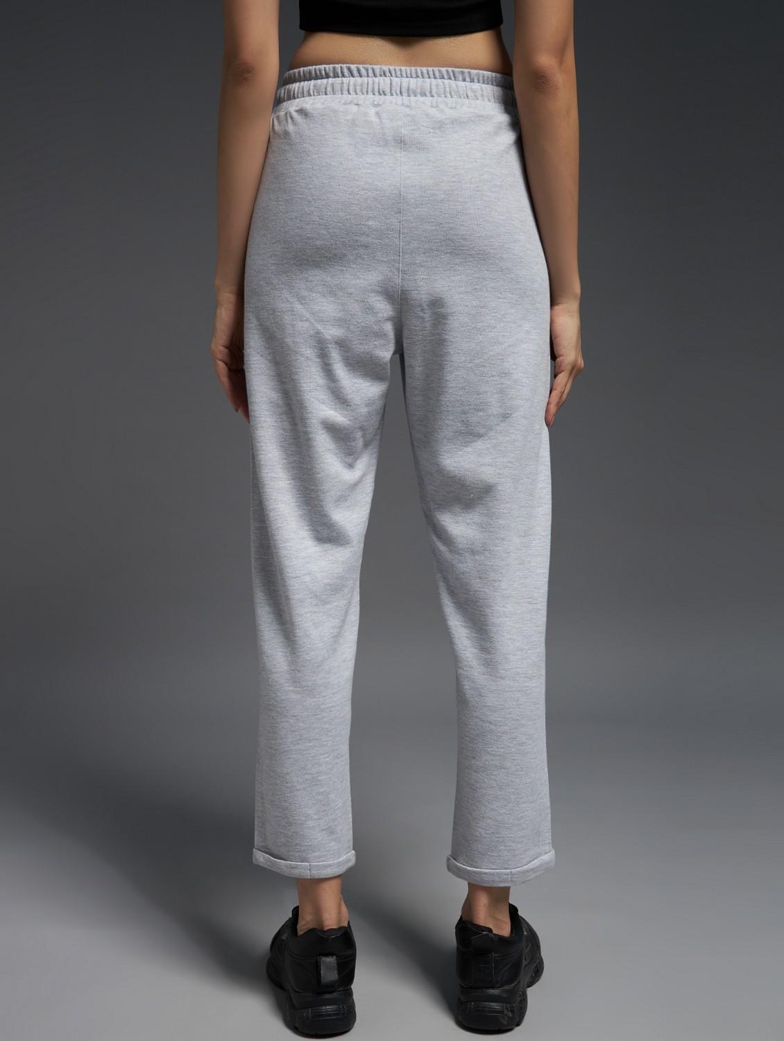 women solid mid rise track pant - 21762334 - Standard Image - 1