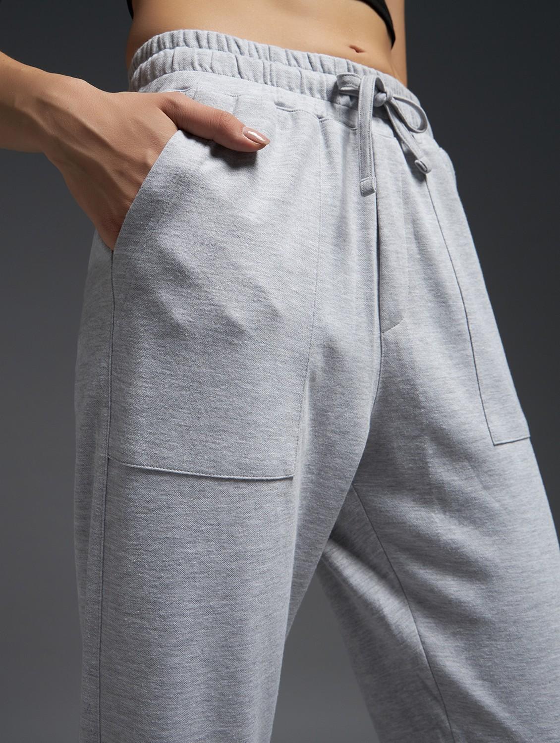 women solid mid rise track pant - 21762334 - Standard Image - 4